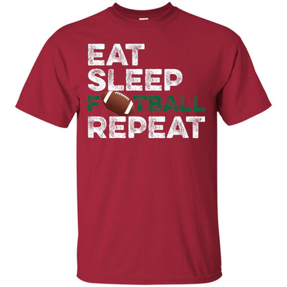 Eat Sleep Football Repeat Football Lover Shirt Cardinal