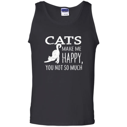 Cat Lover T-shirt Cats Make Me Happy You Not So Much Black