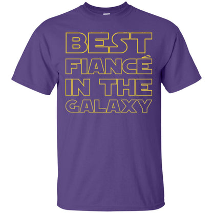 Engaged Married Wedding T-shirt Best Fiance In The Galaxy Purple