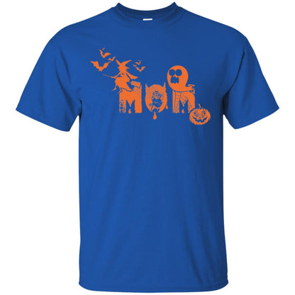 Halloween Pumpkin Mom Mommy Mother Family Shirt Royal