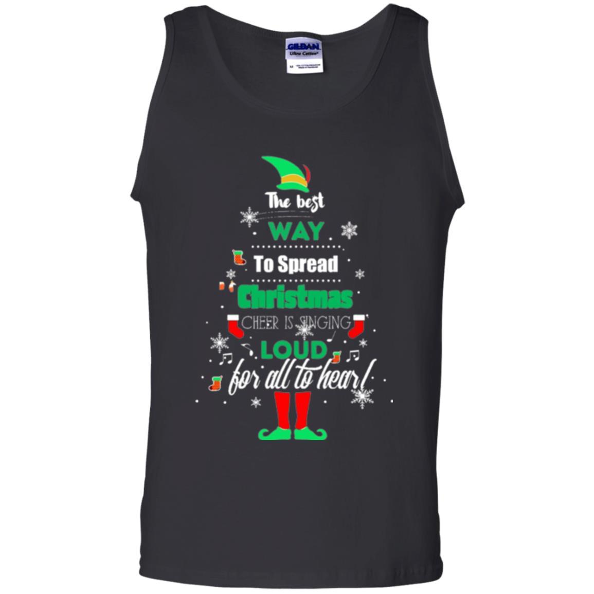 Elf Christmas T-shirt The Best Way To Spread Christmas Cheer Black