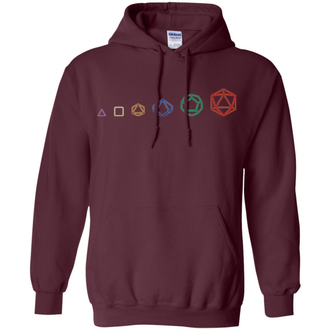 Gamer T-shirt D20 Dice Evolution Role T-shirt Maroon