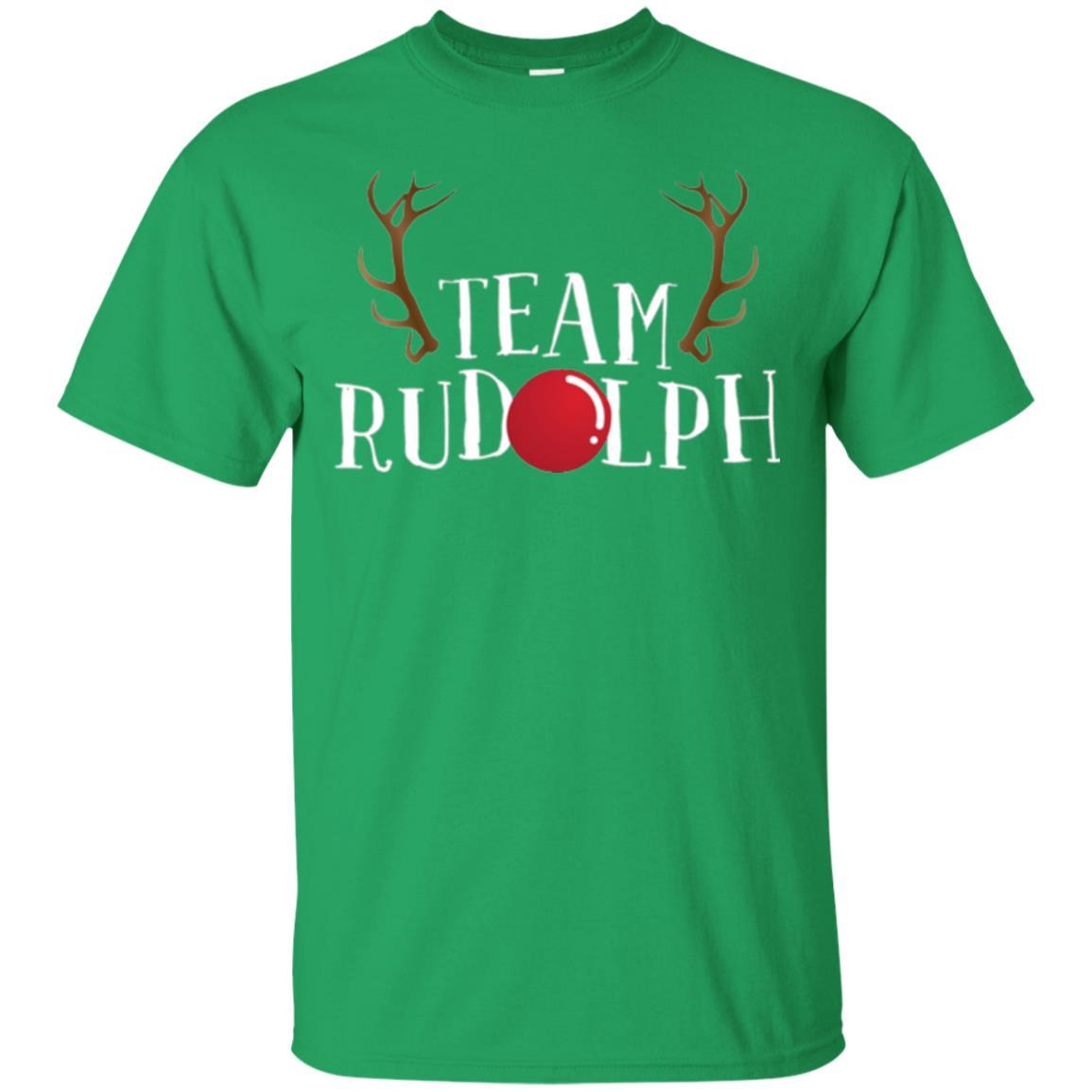 Christmas T-shirt Reindeer Team Rudolph Irish Green
