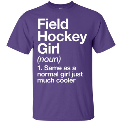 Field Hockey Girl Definition Hockey Lover T-shirt Purple