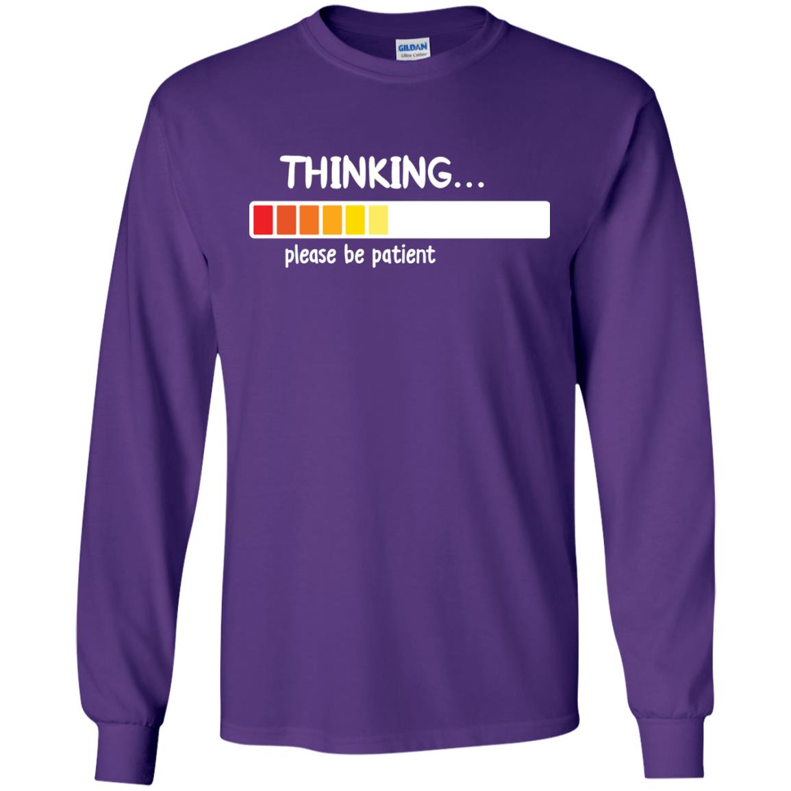 Thinking Please Be Patient T-shirt Purple