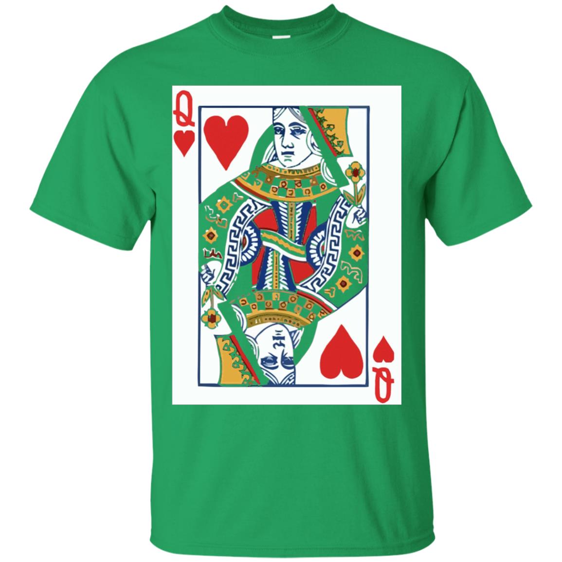 Valentines Day T-shirt Queen Of Hearts Cards Couple Irish Green
