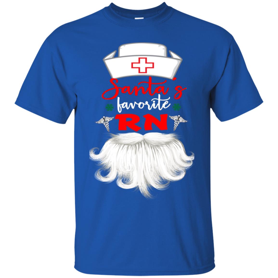 Santa's Favorite Rn Nursing Idea Shirt Royal
