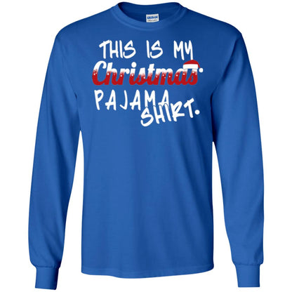 Christmas T-shirt This Is My Christmas Pajama Shirt Royal