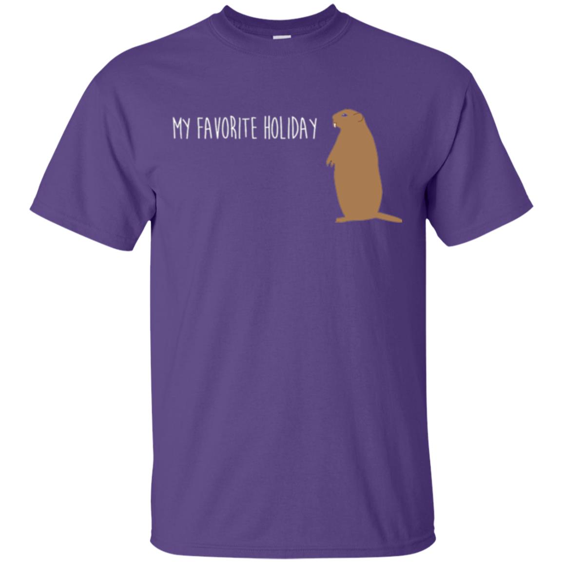 Groundhog Day T-shirt My Favorite Holiday T-shirt Purple