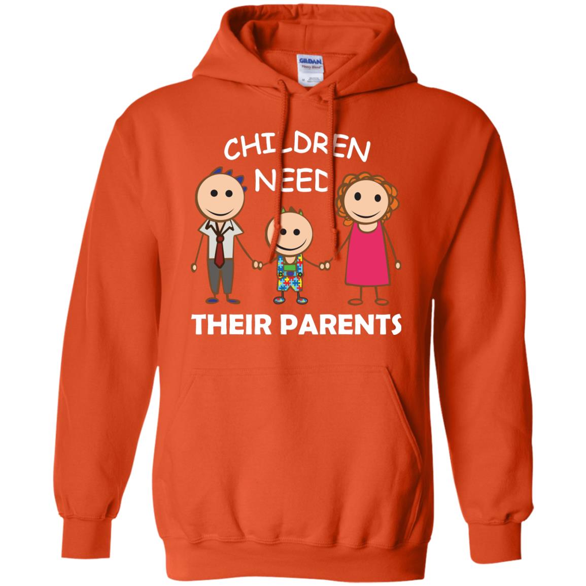 Children Need Their Parents End Separation Family Shirt Orange