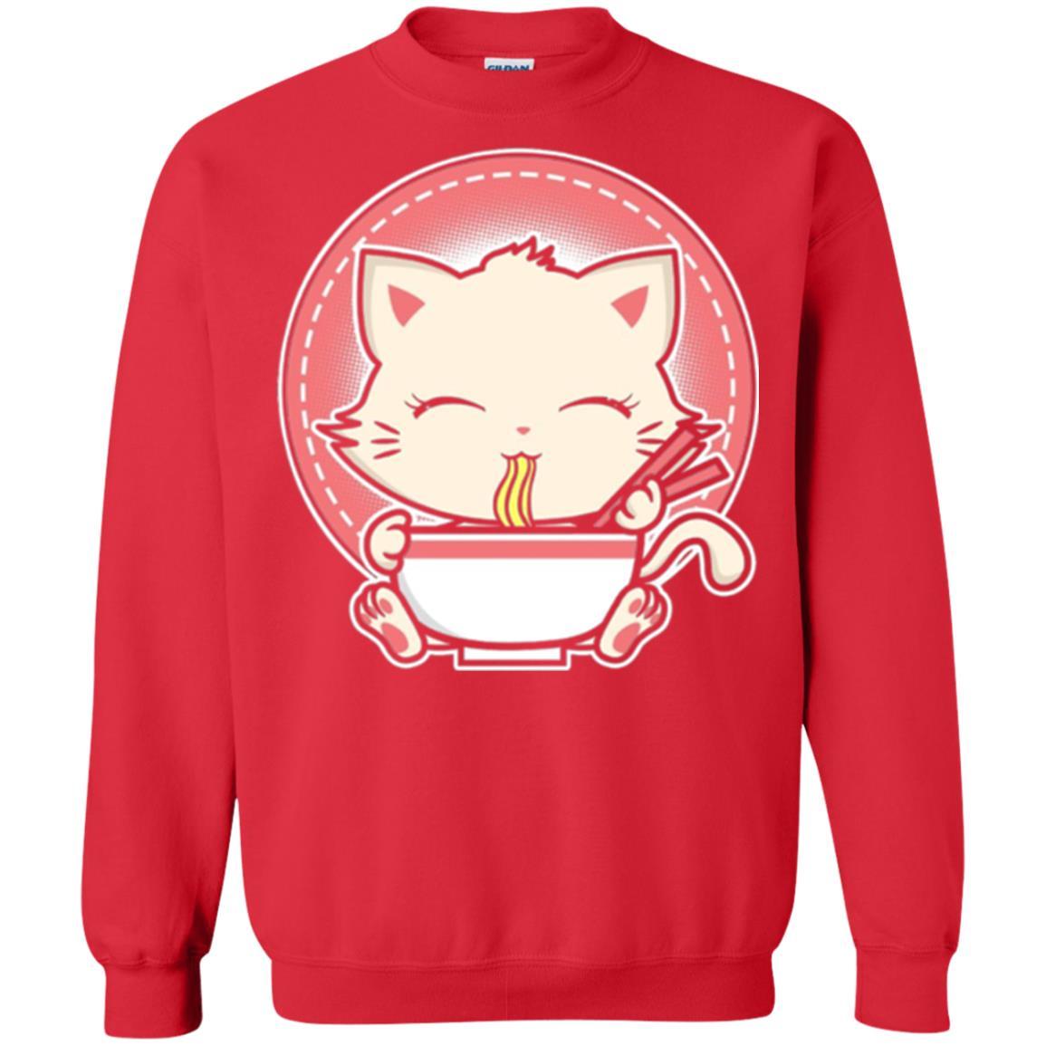 Anime T-shirt Kawaii Japanese Cat Ramen