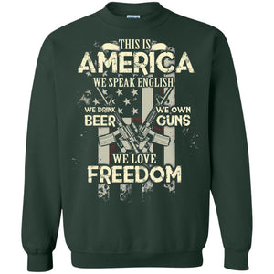 Military T-shirt This Is America We Speak English