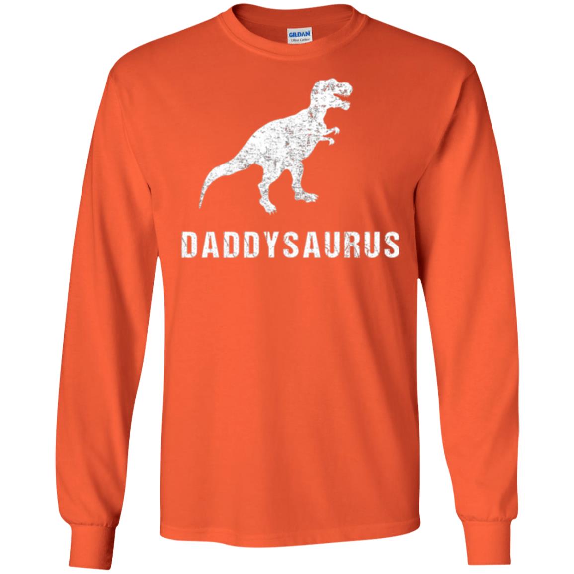 Dad T-shirt Daddysaurus Orange
