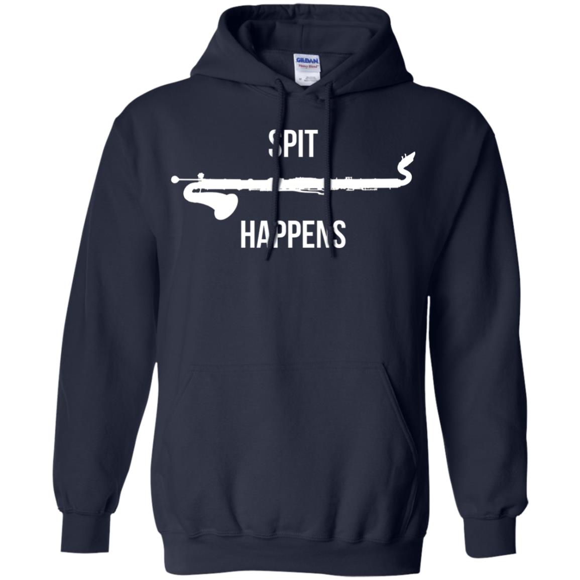 Funny Bass Clarinet T-shirt Spit Happens Navy
