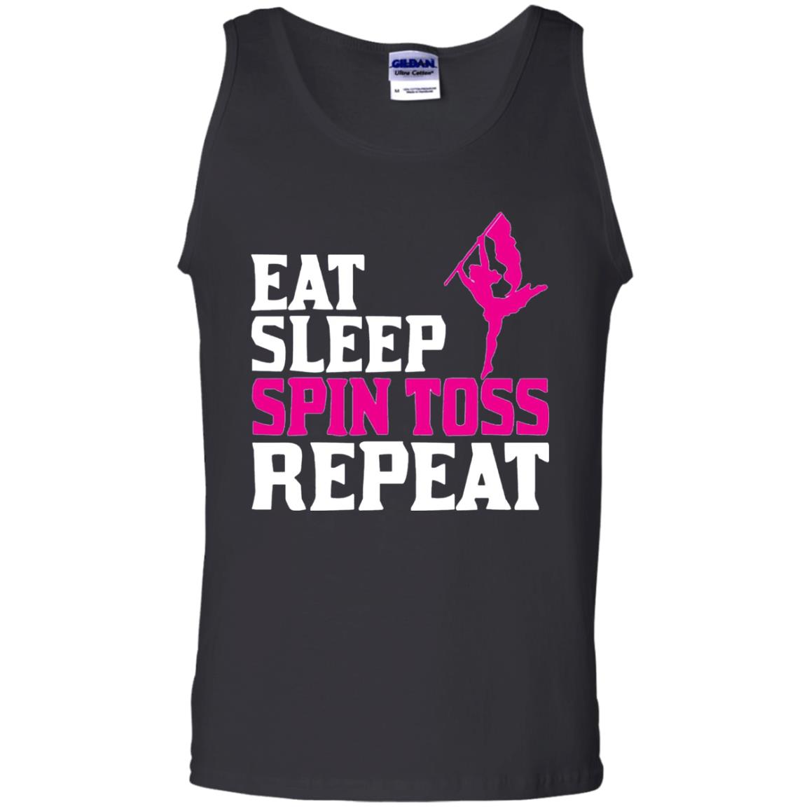 Eat Sleep Spin Toss Repeat Color Guard T-shirt Black