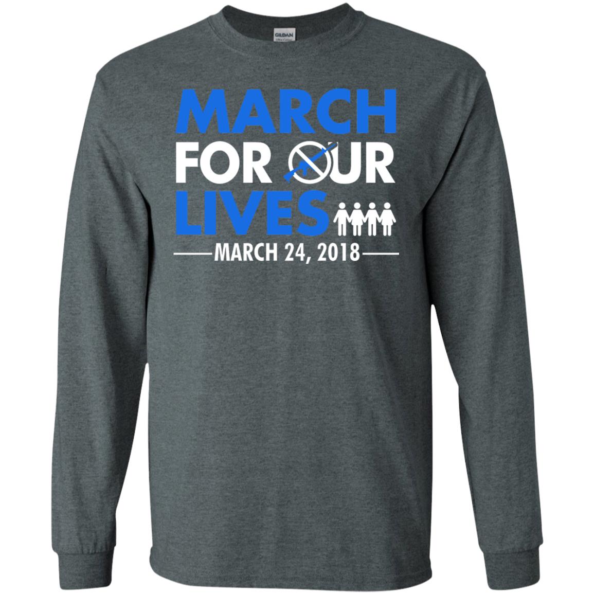 March For Our Lives March 24 2018 Gun Control T-shirt Dark Heather