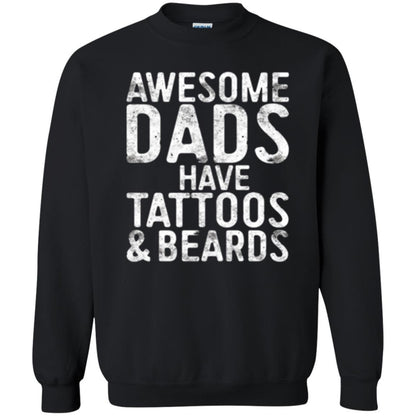Daddy T-shirt Awesome Dads Have Tattoos And Beards Black