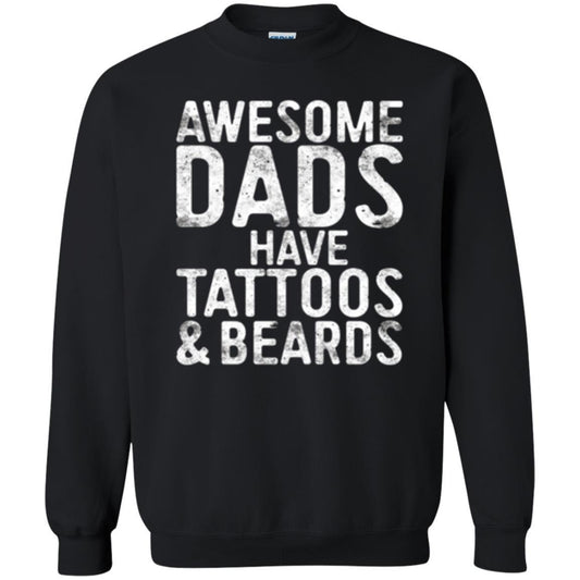 Daddy T-shirt Awesome Dads Have Tattoos And Beards Black