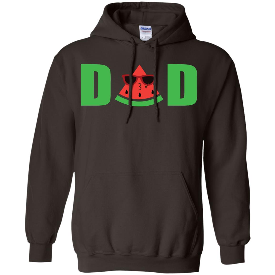 Dad Watermelon Funny Summer Melon Fruit Shirt For Daddy Dark Chocolate
