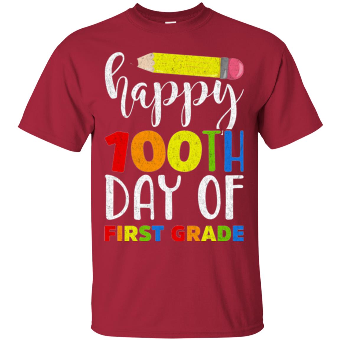 Children T-shirt Happy 100th Day Of First Grade Cardinal