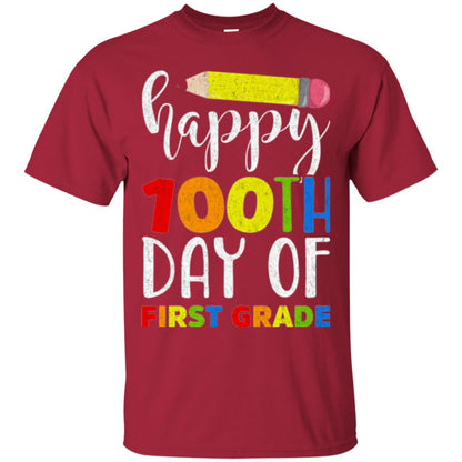 Children T-shirt Happy 100th Day Of First Grade Cardinal