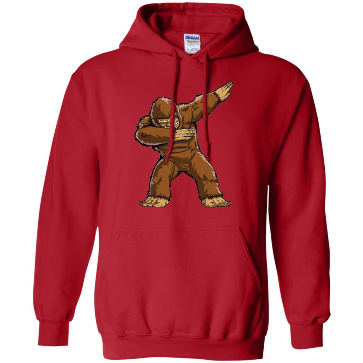 Monkey T-shirt Bigfoot Sasquatch Dabbing Red