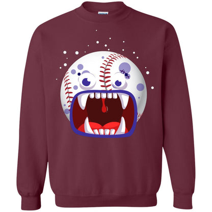 Baseball Halloween Shirt Maroon