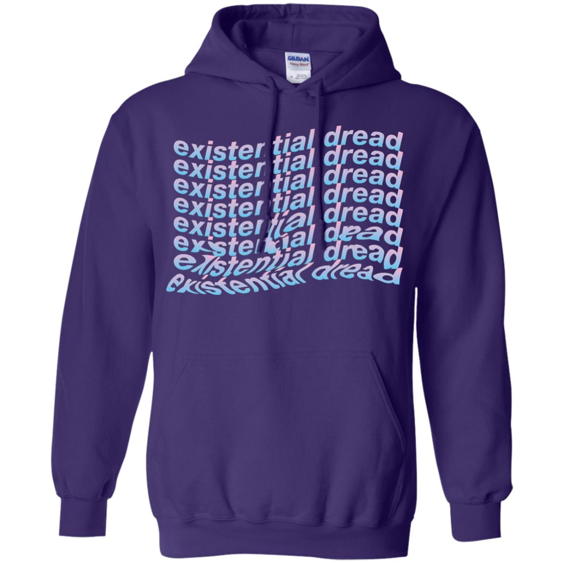 Existential Dread Waves Melting Distortion Aesthetic T-shirt Purple