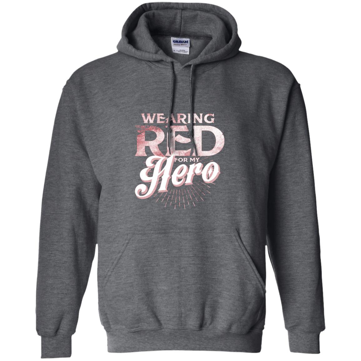 Wearing Red For My Hero Proud Us Army Shirt Dark Heather