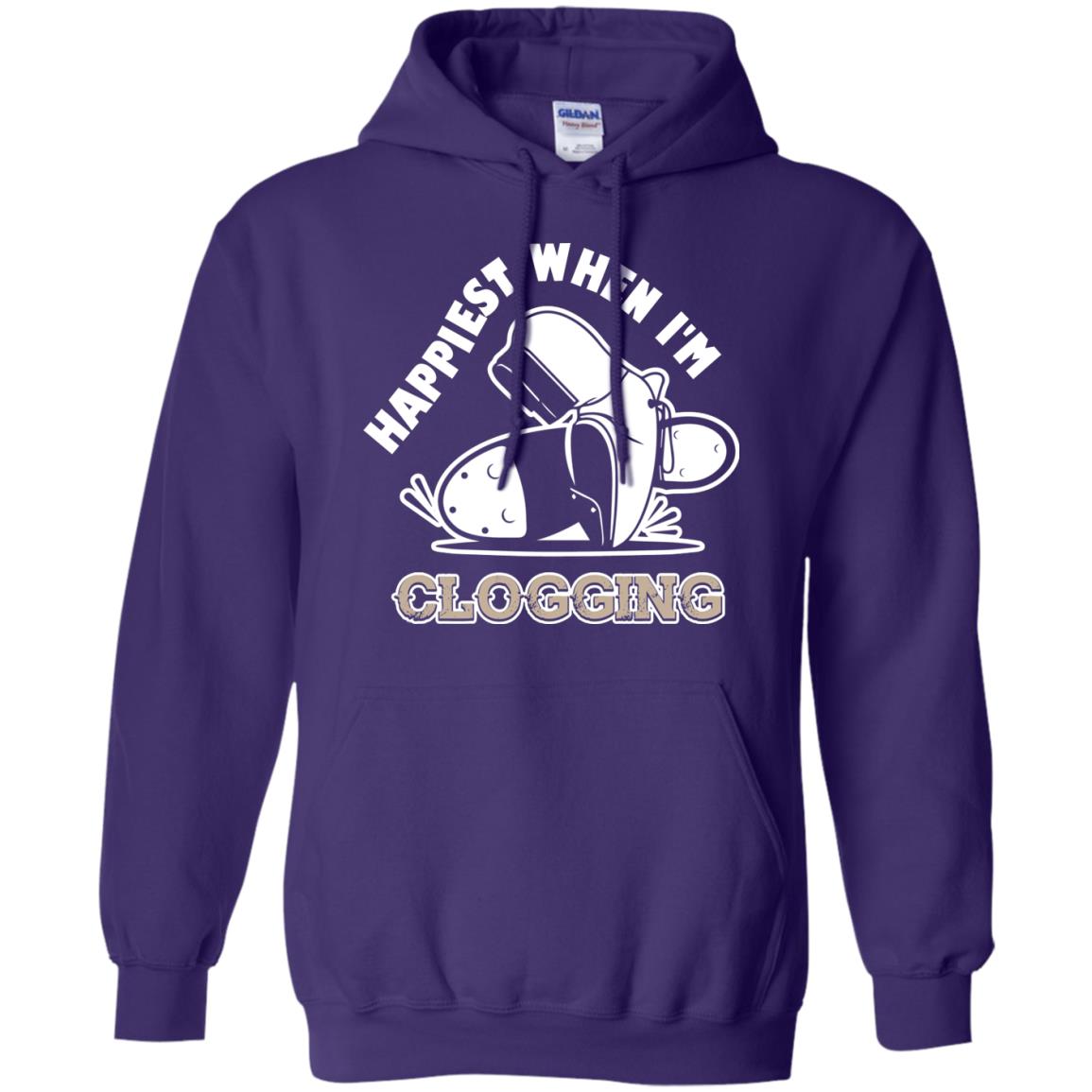 Clogger T-shirt Happiest When I'm Clogging Purple