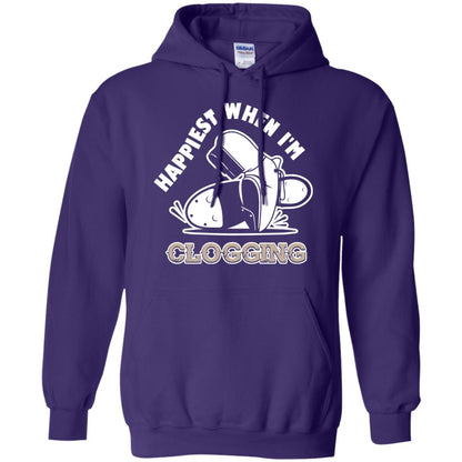 Clogger T-shirt Happiest When I'm Clogging Purple