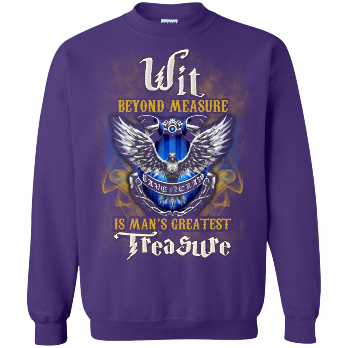 Wit Beyond Measure Is Man's Greatest Treasure Ravenclaw House Harry Potter Fan ShirtG180 Gildan Crewneck Pullover Sweatshirt 8 oz.