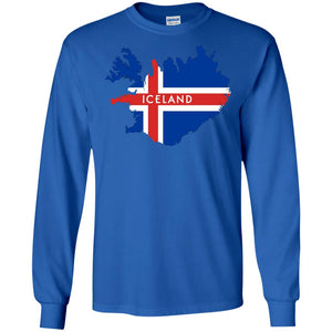 Iceland T-shirt With Flag And Map