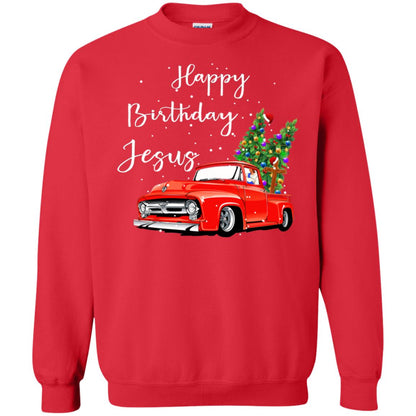 Happy Birthday Jesus Christian Christ X-mas Gift Shirt Red