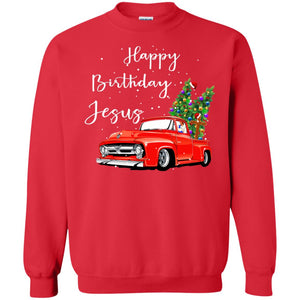 Happy Birthday Jesus Christian Christ X-mas Gift ShirtG180 Gildan Crewneck Pullover Sweatshirt 8 oz.
