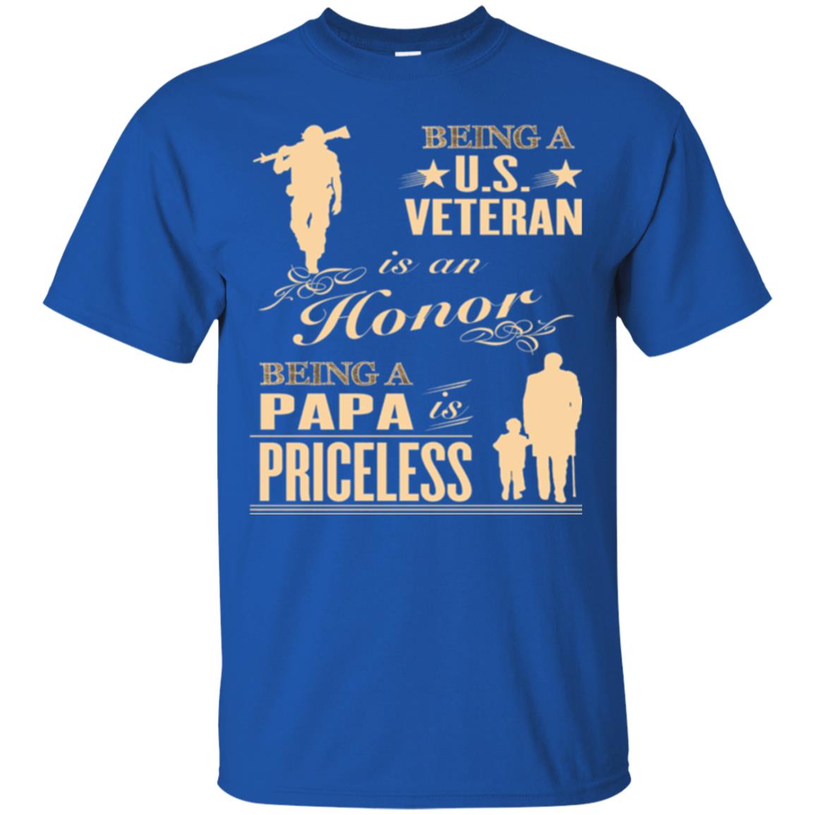 Papa T-shirt Being A U.s Veteran Royal