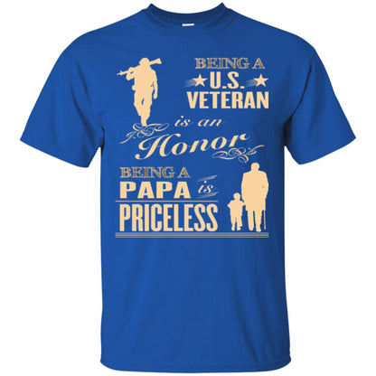Papa T-shirt Being A U.s Veteran Royal