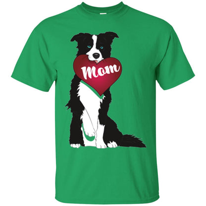 Dog Lover T-sshirt Border Collie Fetching Valentine Heart Irish Green