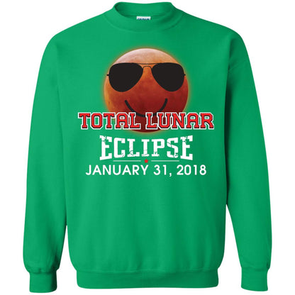 Blood Moon T-shirt Total Lunar Eclipse January 31. 2018 Irish Green