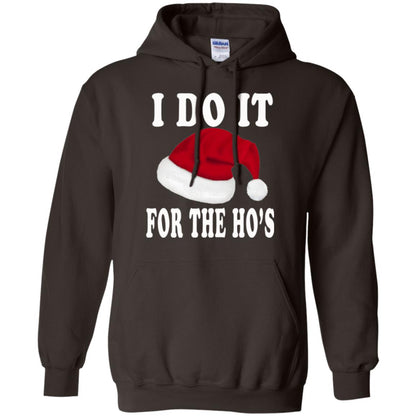 Christmas T-shirt I Do It For The Ho_s Dark Chocolate