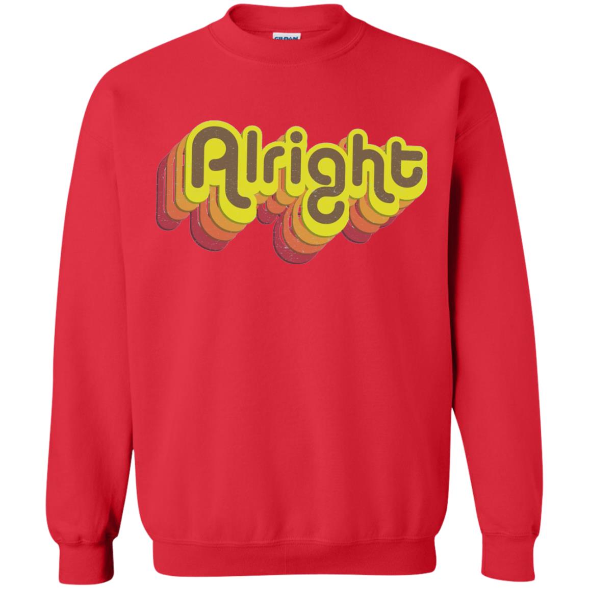 Alright Alright Shirt Funny Retro 70s Red
