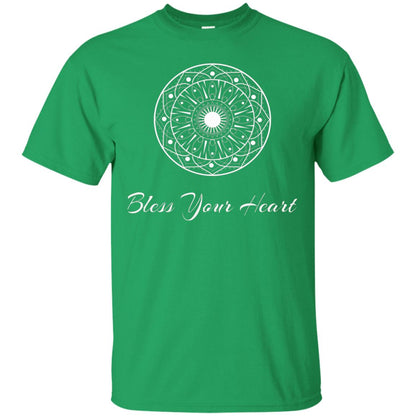 Bless Your Heart Mandala T-shirt Irish Green