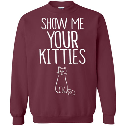 Cat Lovers T-shirt Show Me Your Kitties Maroon