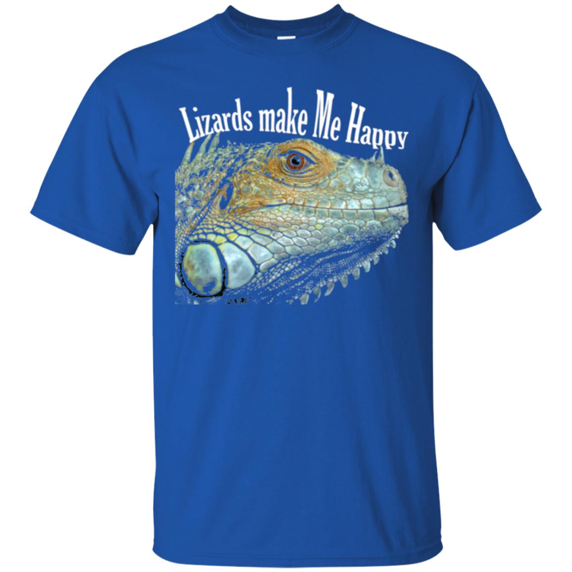 Reptiles Lovers T-shirt Lizards Make Me Happy Royal
