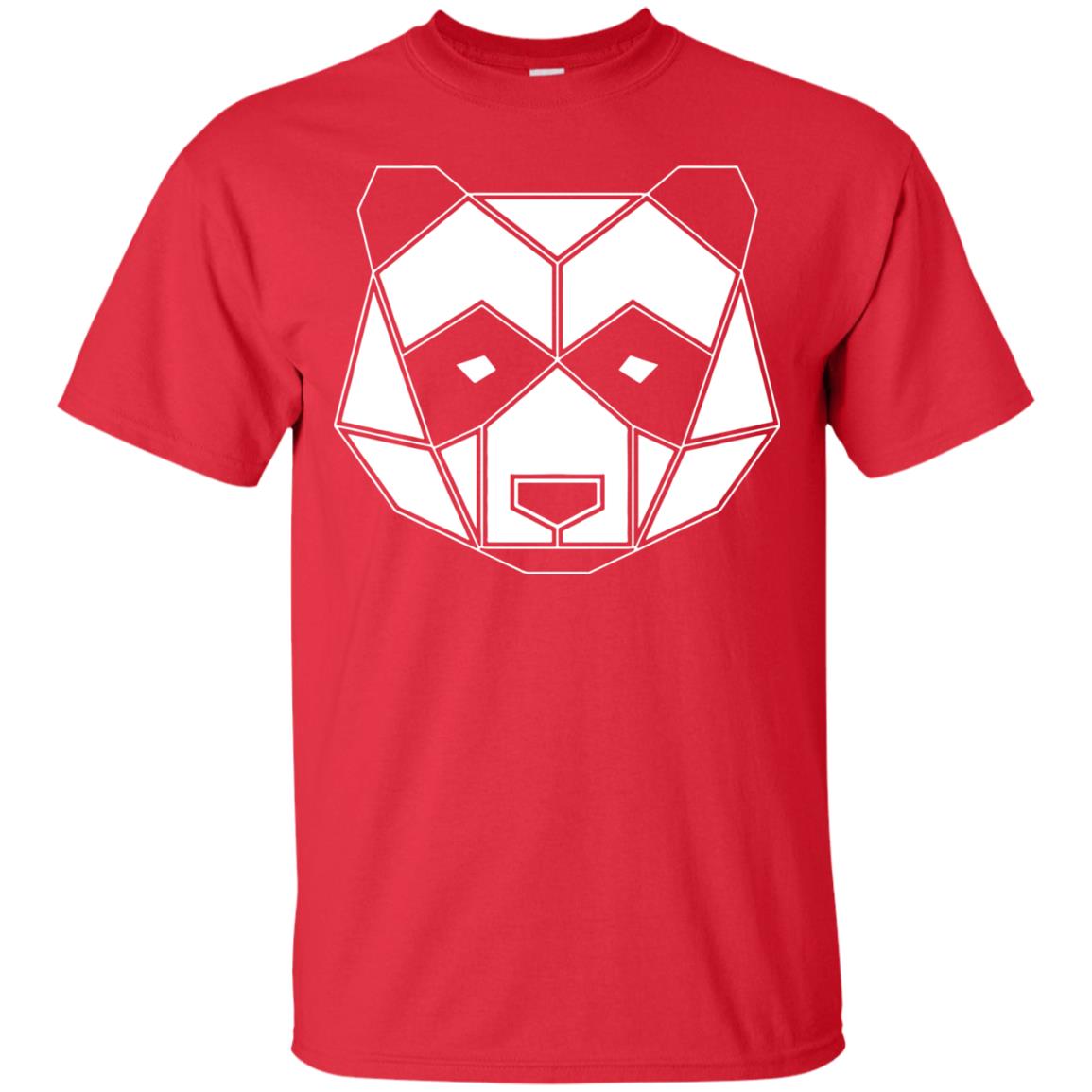 Polygon Geometric Panda Shirt Red