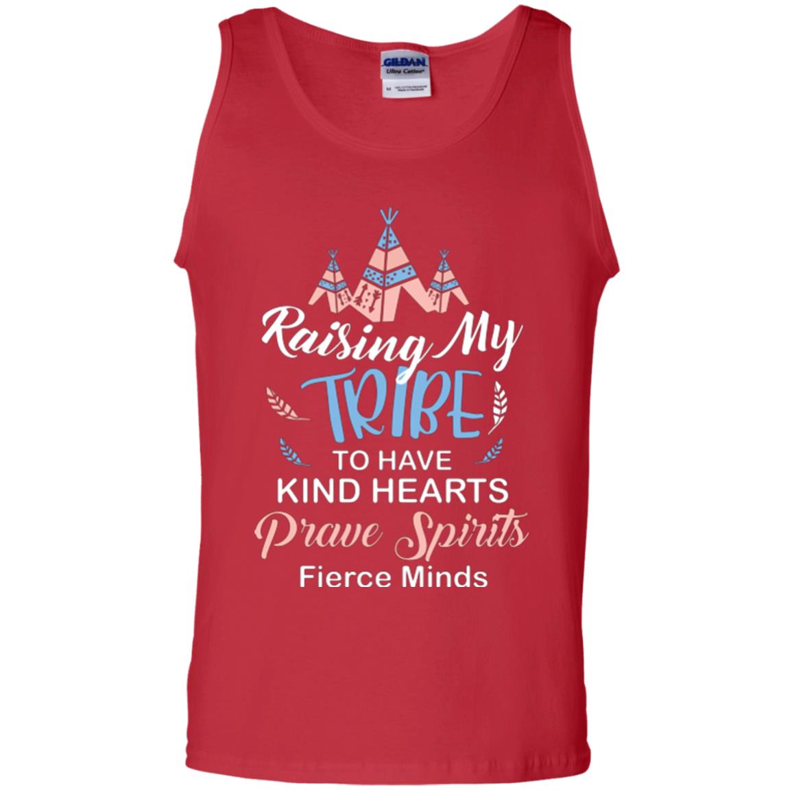 Mommy T-shirt Raising My Tribe To Have Kind Hearts Red