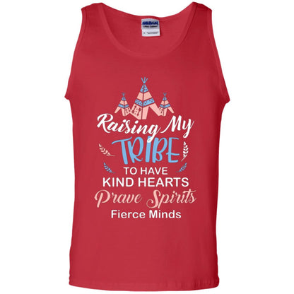 Mommy T-shirt Raising My Tribe To Have Kind Hearts Red