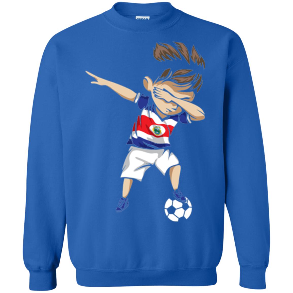 Dabbing Soccer Boy Costa Rica Jersey Football Shirt Royal