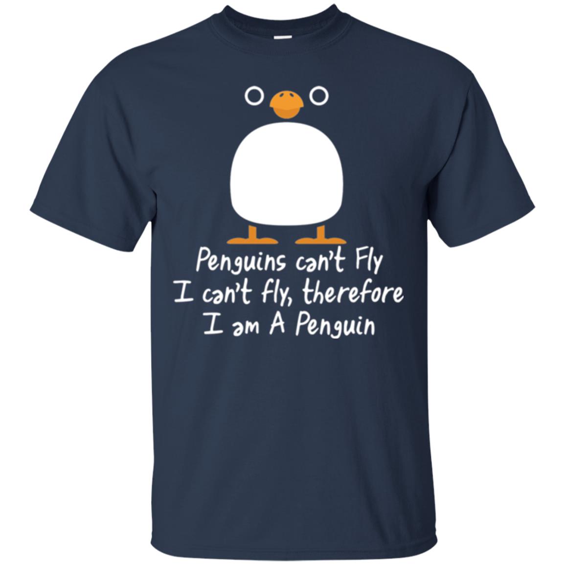 Penguin T-shirt I Can_t Fly Navy