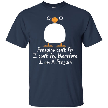 Penguin T-shirt I Can_t Fly Navy